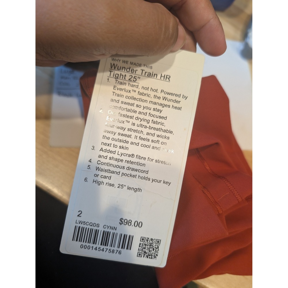 Lululemon Wunder‎ Train High-Rise Tight 25" Size 2 NWT A1 - Picture 4 of 4